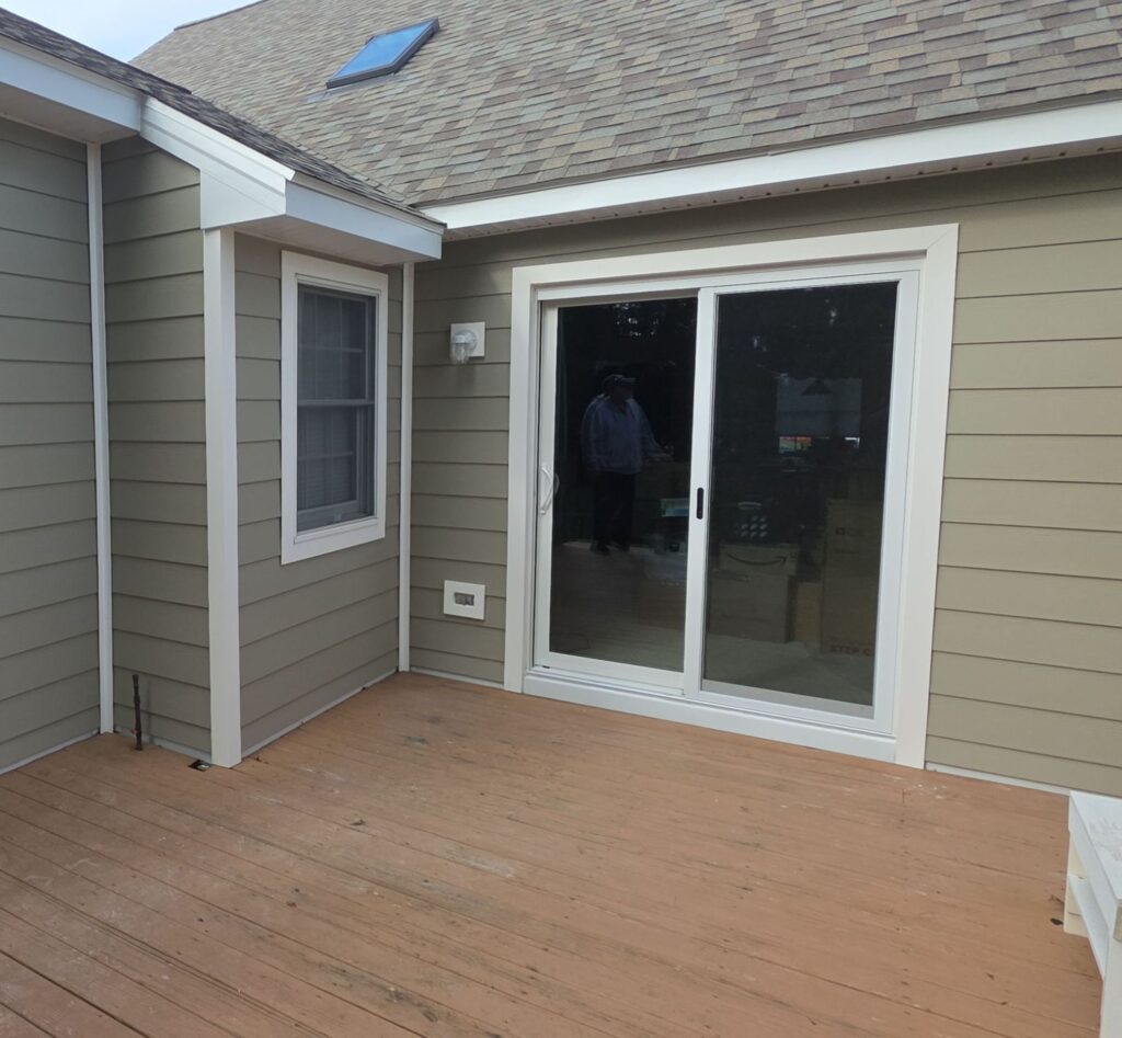 window and door replacement gingrich roofing and siding James Hardie with Azek Trim